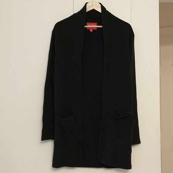 GUESS midi cardigan open front with pockets - Picture 1 of 5